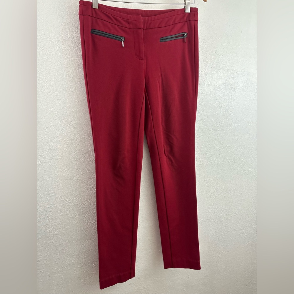 Kenar red dress casual pants with zip pockets size 6